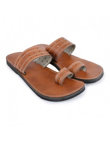 Original naturlig kuskind læder sandal