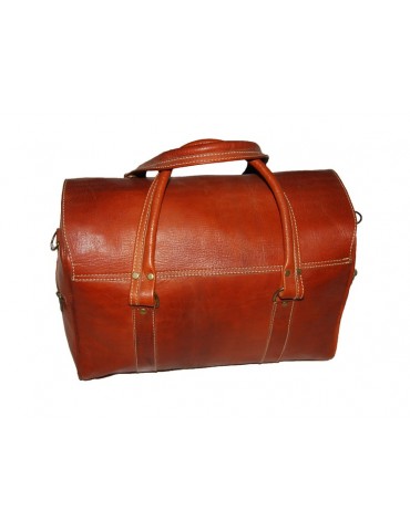 Original bolso de viaje de piel hecho a mano