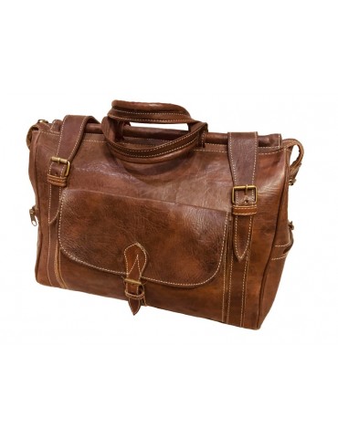 Original handcrafted leather travel bag