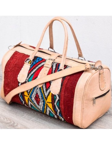 Valódi bőr és kilim utazótáska