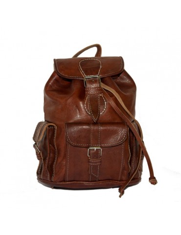 Crafts Morocco backpack in brown natural leather