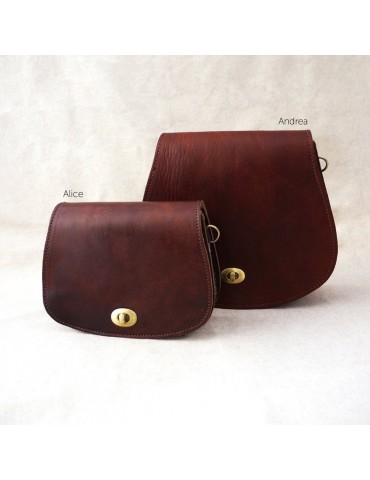 Ensemble de deux sacs à bandoulière en cuir Naturel