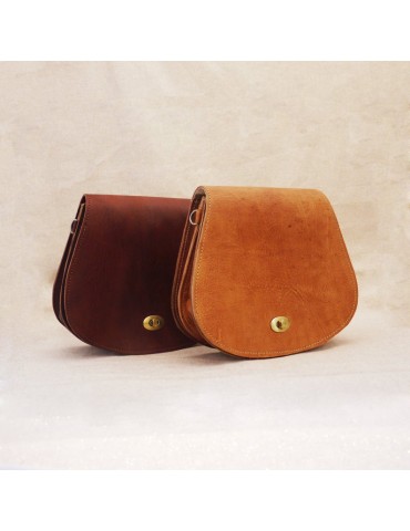 Ensemble de deux sacs à bandoulière en cuir Naturel