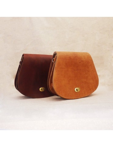 Set of two natural leather...