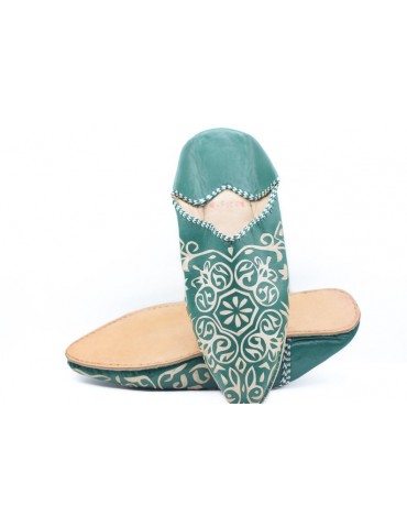 Ballerine en vrai cuir Bleu pour femme