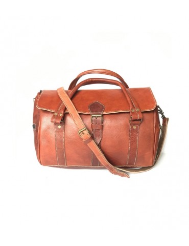 Very high quality handmade leather travel bag