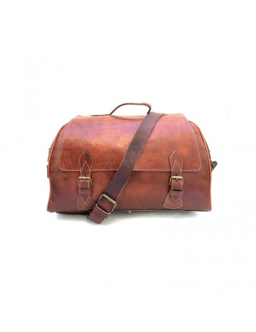 Sehr hochwertige handgefertigte Reisetasche aus Leder