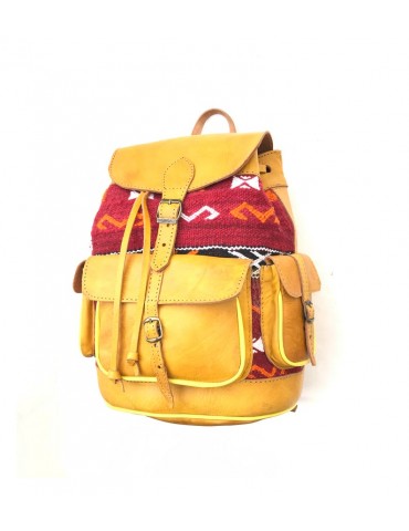 Yellow natural leather bag