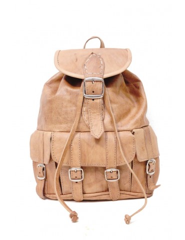 Mochila beige en piel...
