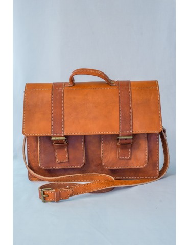 Handcrafted natural leather...
