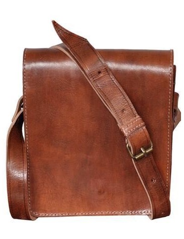 Handicraft Morocco brown natural leather satchel