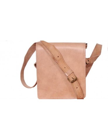 Small beige leather bag