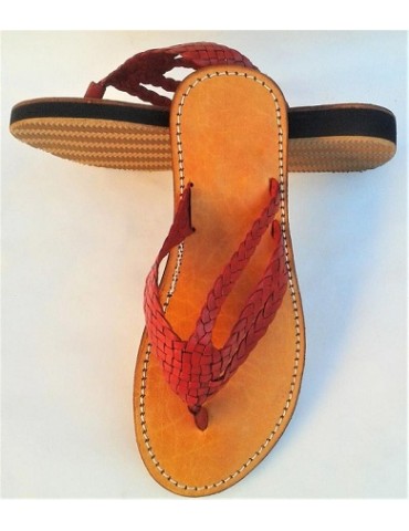 Handgefertigte Sandale aus echtem Leder