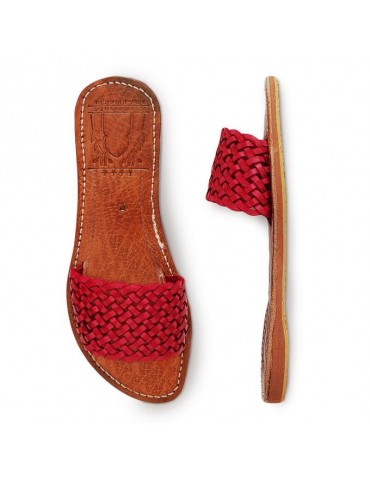 Sandale en cuir original Rouge