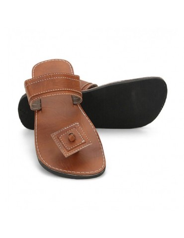 Natural leather sandal Brown