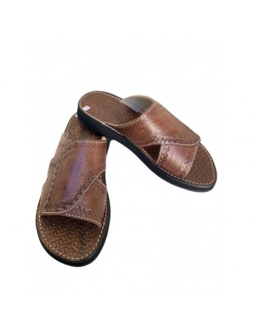 Real leather sandal with a...