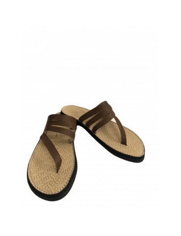 sandal barefoot kvinna brun