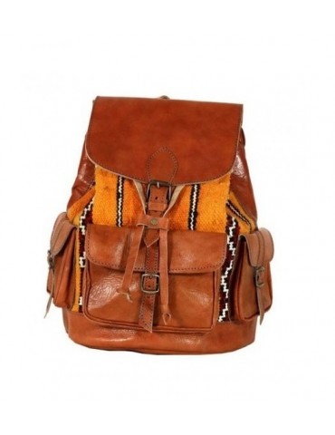 Handicraft Morocco backpack in natural leather
