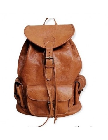 Handicraft Morocco backpack in natural leather