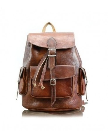 High-end natural leather backpack