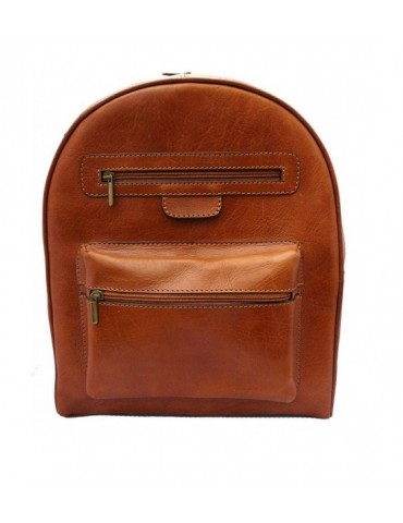Natural leather satchel