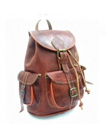 Sac à dos en cuir naturel...