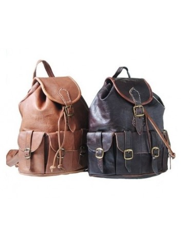 Best quality real natural leather backpack