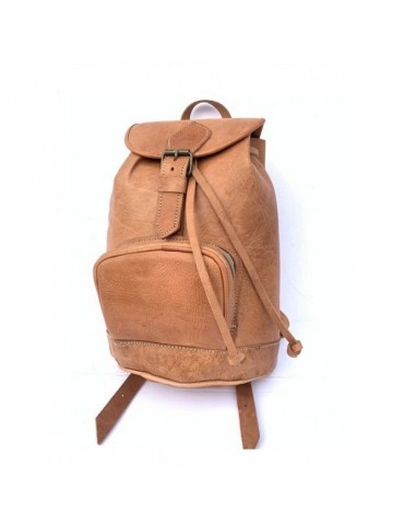 Sac à dos en cuir naturel finition haut de gamme