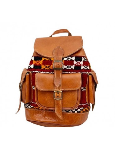 Genuine authentic handcrafted leather backpack