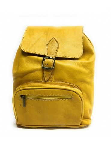 Borsa in pelle naturale gialla
