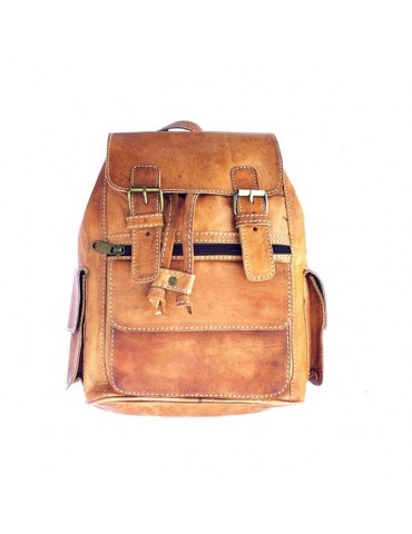 Satchel in real leather Moroccan craftsmanship