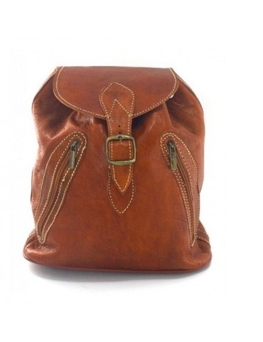 Cartable en vrai cuir Marron fait main