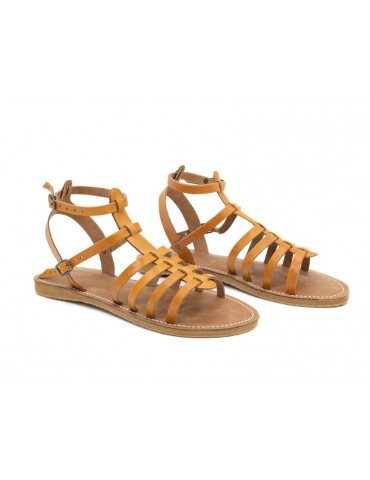 Sandalia de moda de cuero genuino para mujer