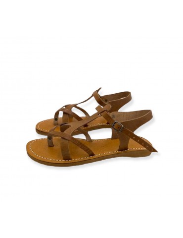 Handgjord platt sandal