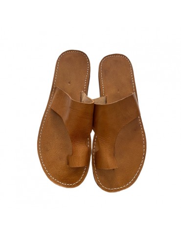 Sandale aus echtem Leder 100% handgefertigte braune Spitzenklasse