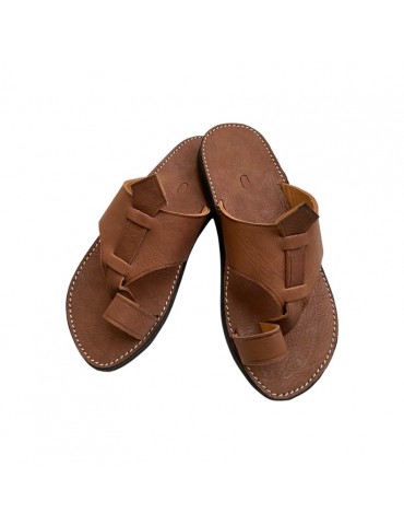 Men's Fashion Genuine Leather Sandal Brown