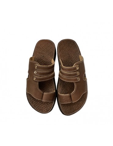 Sandale en cuir véritable confortable artisanal haut de gamme