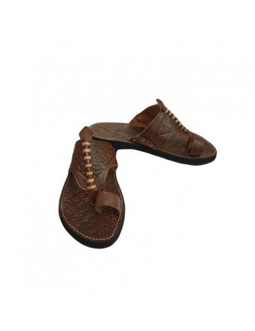 Natural leather sandal Brown