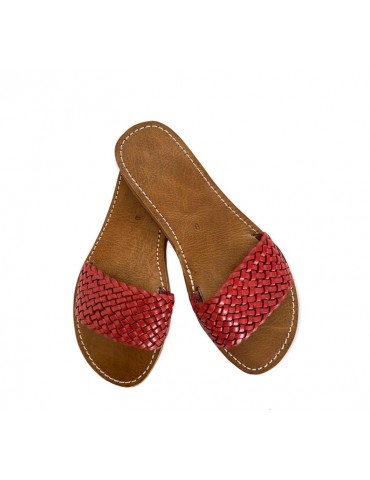 copy of Damen-Barfuß sandalen aus echtem geflochtenem Leder