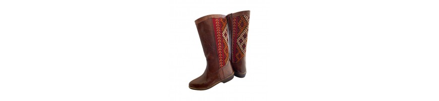 Real leather boots 100% handmade women's fashion - UnionArtisanat